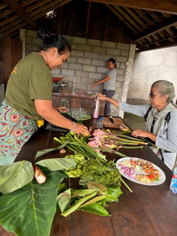 Preparing wild greens